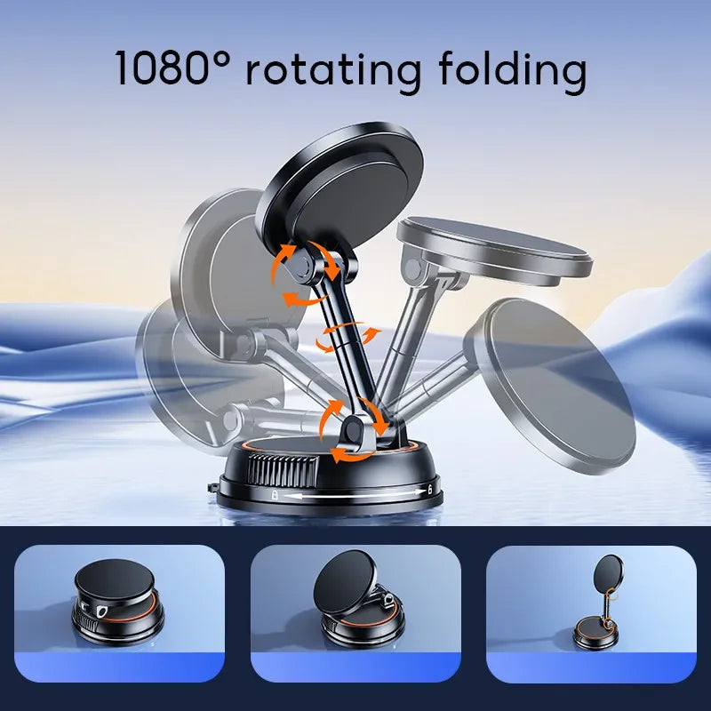 Strong Suction Wireless Car Magnetic Charging Phone Holder - Image 5
