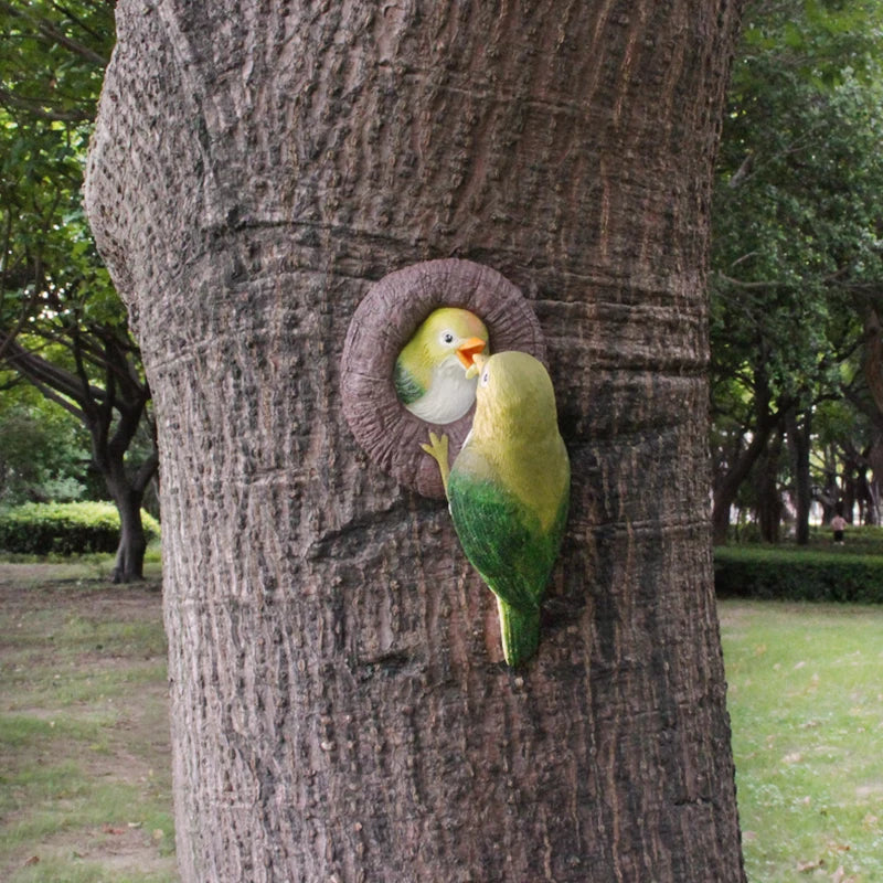 Lovebirds Tree Hug Wall Hanging Decor - Image 2