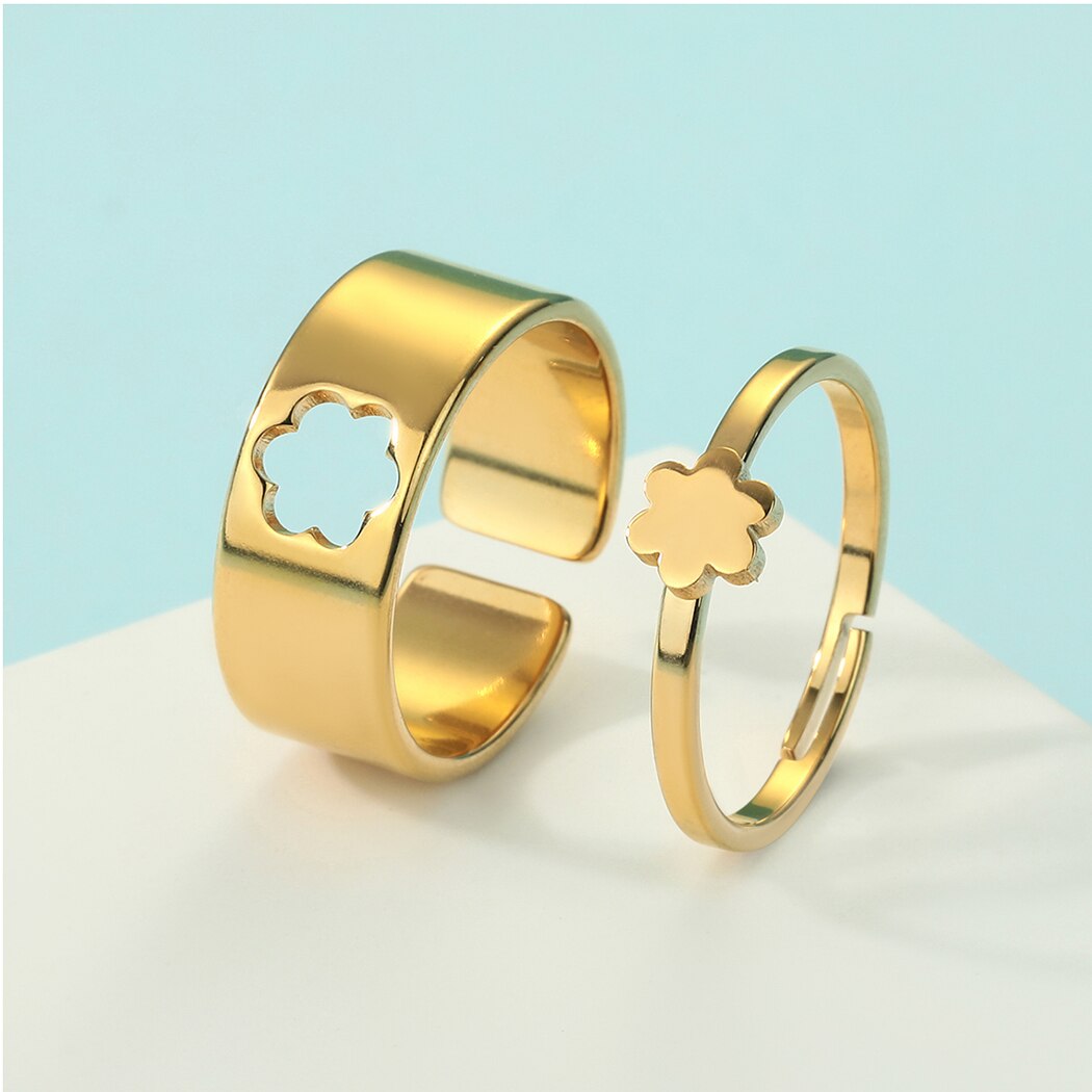 2pcs Together Forever Couple Rings