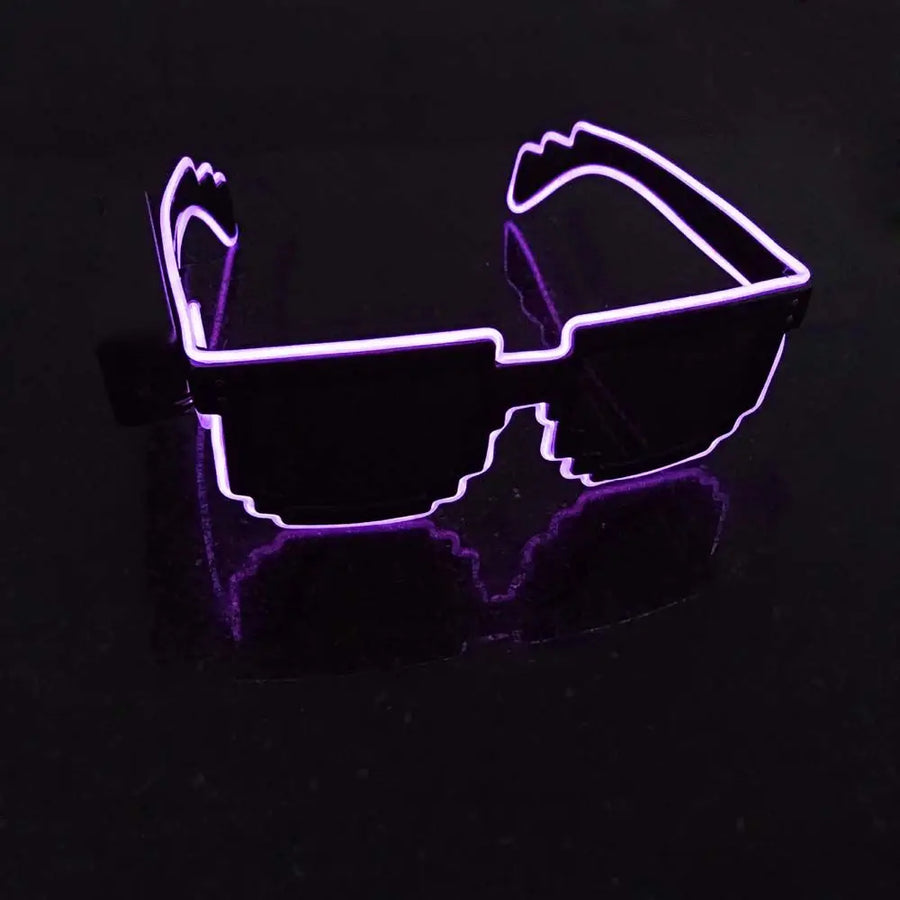 Flashing Luminous 8-Bit Stylish Party Glasses - Image 3