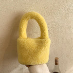 Cuddly Plush Mini Bucket Bag