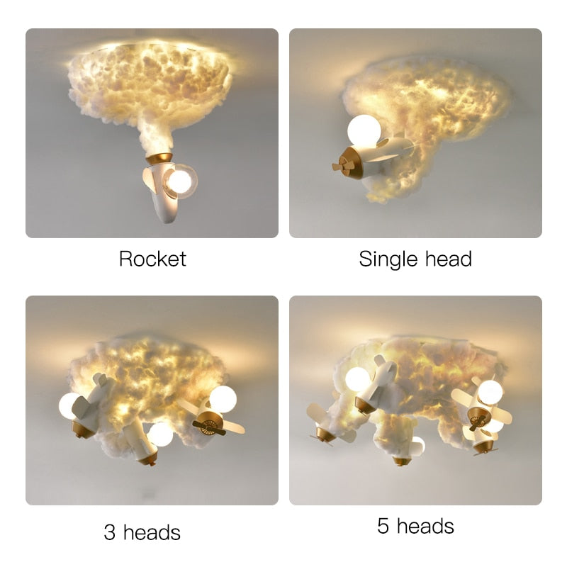 Space Blast Rocket LED Ceiling Lamp