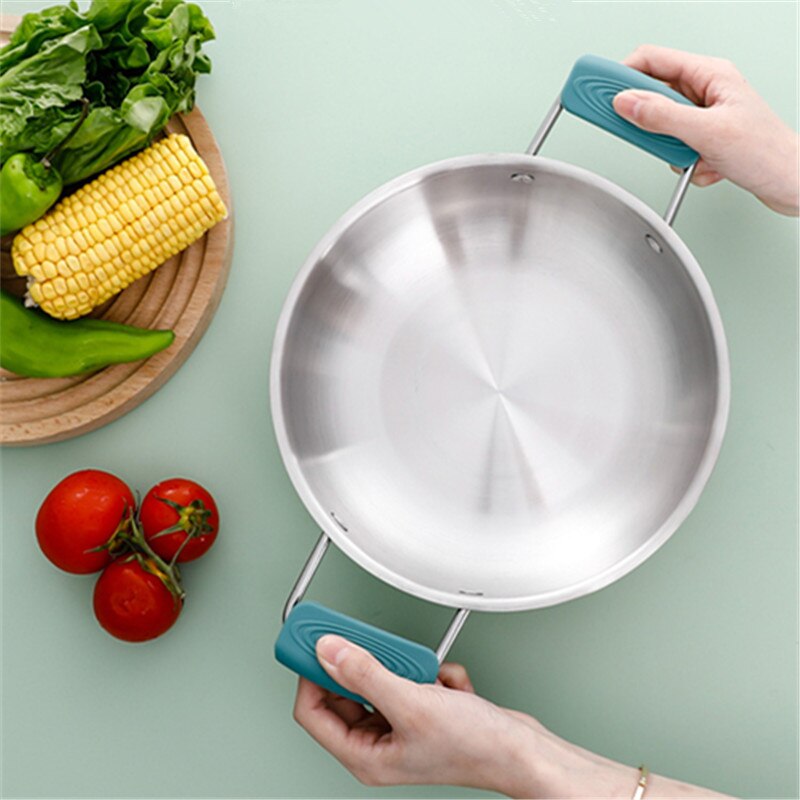 2Pcs Silicone Heat Resistant Cookware Handle