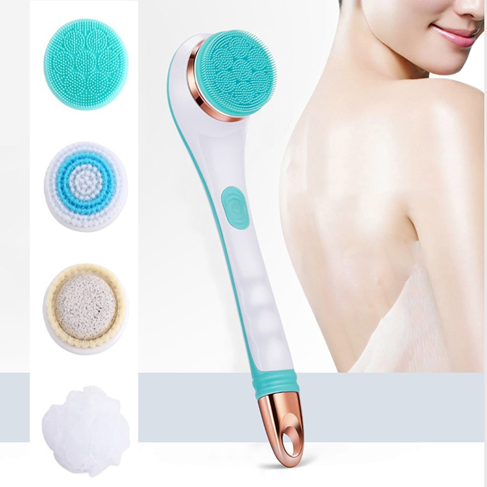 Rotating Electric Silicone Massager Bath Brush