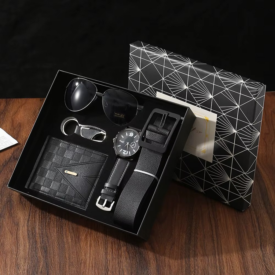 Elegant Men's Luxury Leather Gift Set