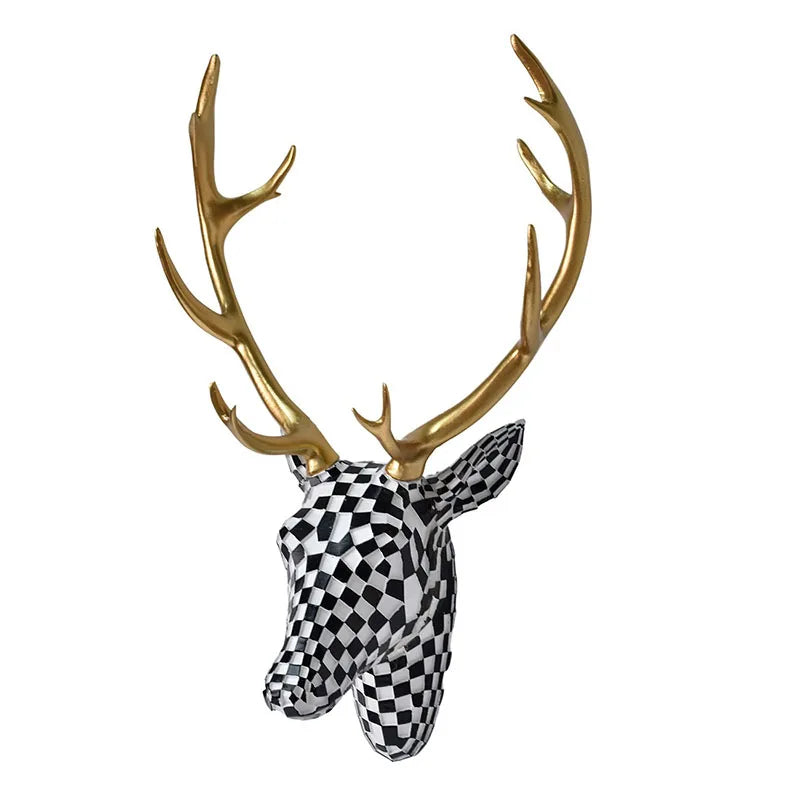 Artistic Deer Head Sculptural Wall Decor - Image 4