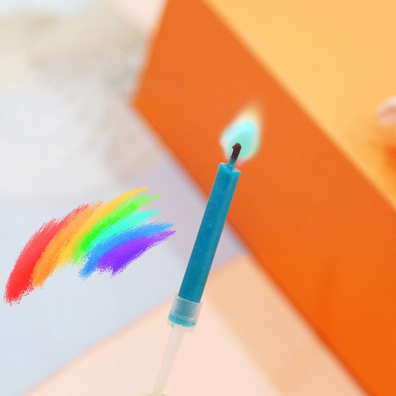 12Pcs Colorful Flame Birthday Candles - Image 2