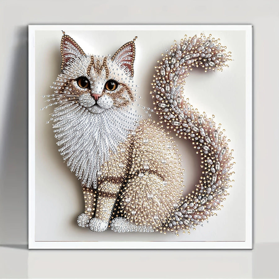 Hush Fluffy Kitten Rhinestone Wall Canvas - Image 3