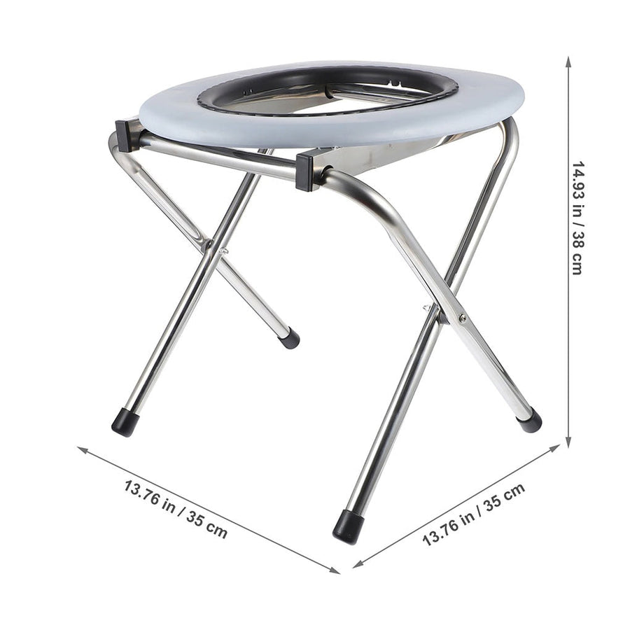 Senior Support Bathroom Helper Foldable Potty Chair - Image 5