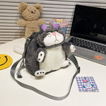 Bored Plush Cat Shoulder Bag