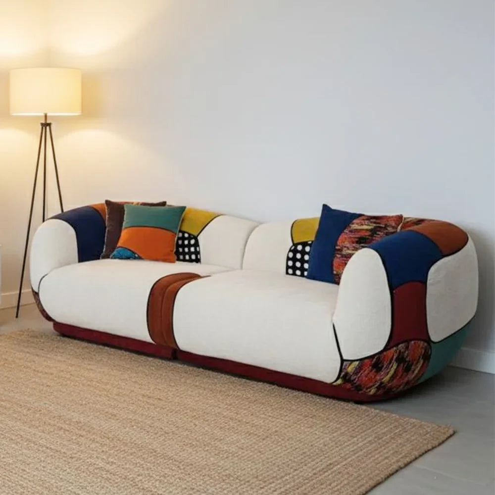 Matissero Bold Patchwork Colorblock Lounge Sofa - Image 6