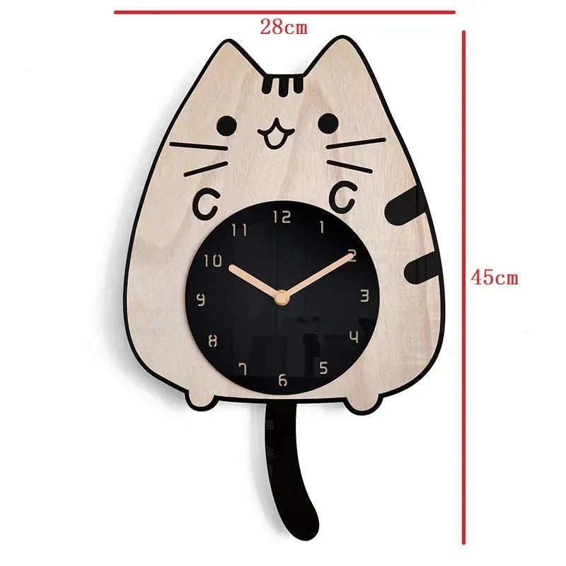 Happy Curious Cat Wall Clock - Image 3