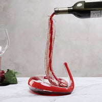 Artisan Blown Snake-Shaped Glass Wine Separator - Image 2