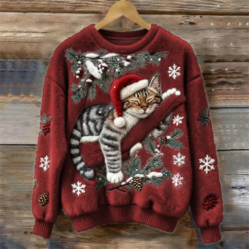 Christmas Village Plush Sweater - Image 4