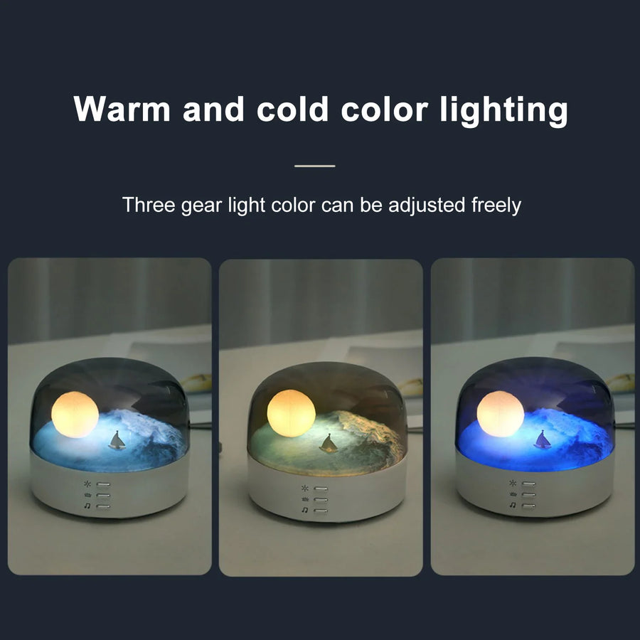 3D Mysterious Moon LED Night Light Speaker - Image 7