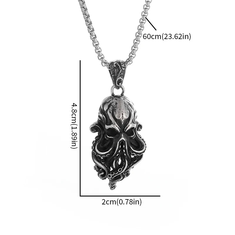 Gothic Skull Octopus Tentacle Necklace - Image 5