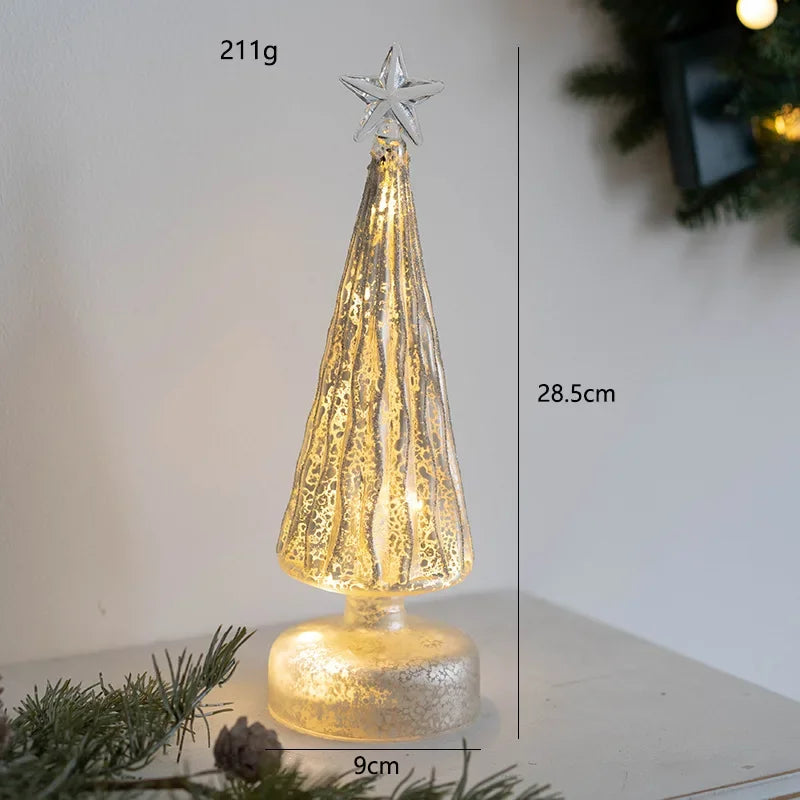 Christmas Time LED Frosted Glass Tree Lamp - Image 4