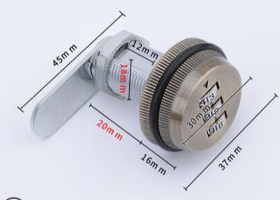 3-Digit Mechanical Password Cabinet Lock