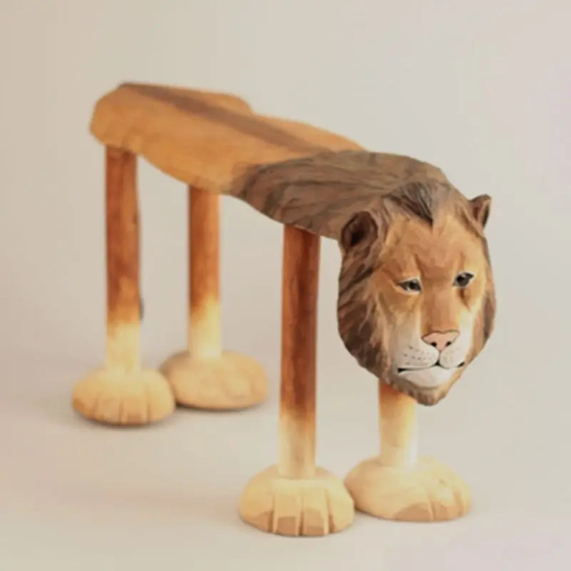 Wild Forest Wooden Footrest Stool
