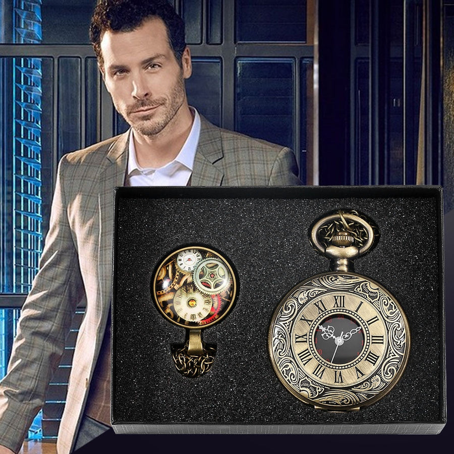 Digital Stainless Steel Pocket Watch Gift Set - Image 29