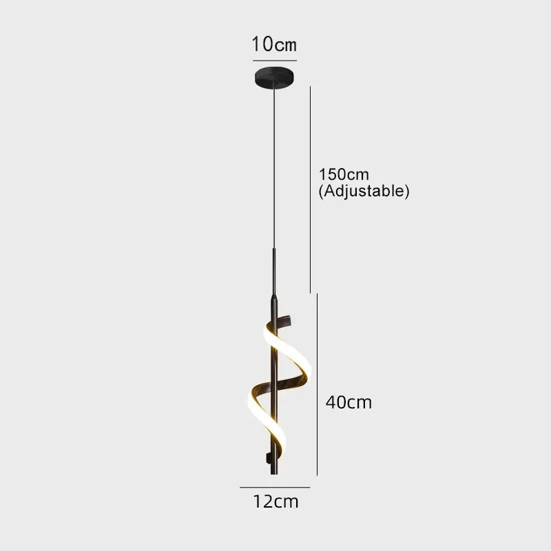 Spiral Minimal Ambient LED Wall Lamp - Image 7