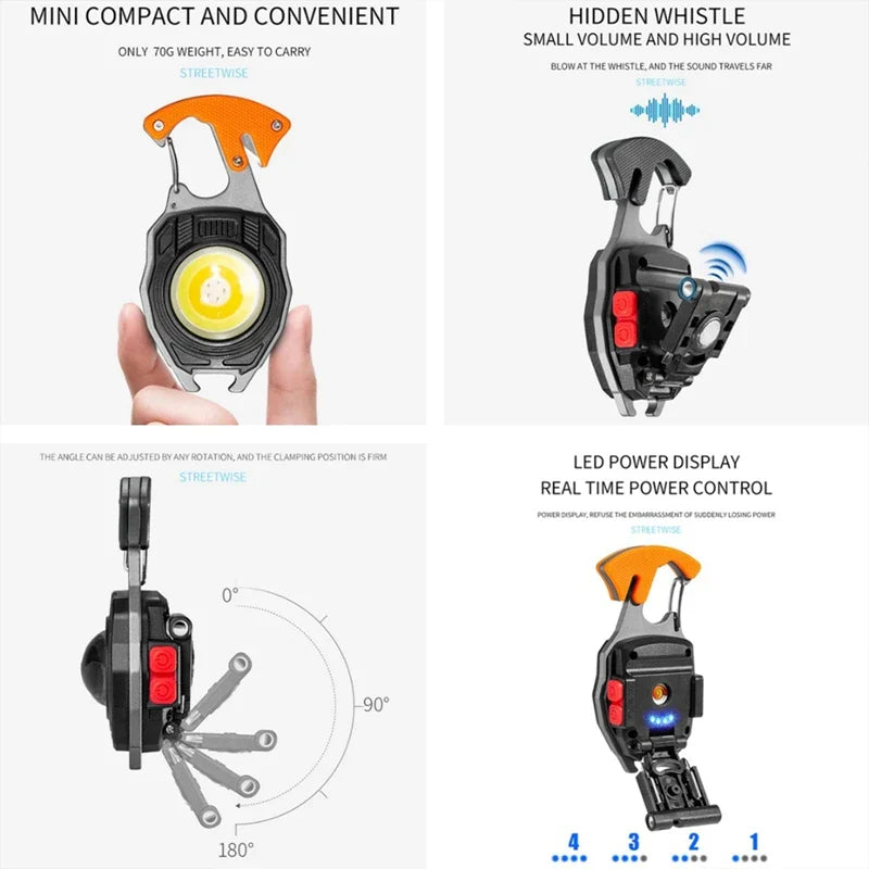 Ultimate COB Multifunction Rechargeable Built-in Ligther Work Light - Image 3