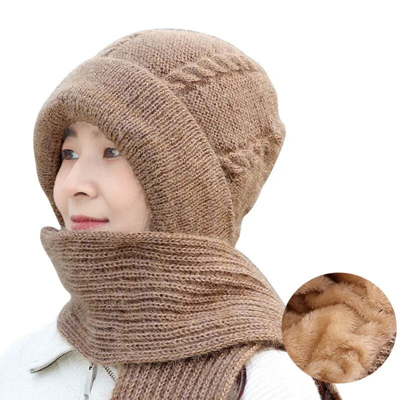 Winter Protection Plush Hat Scarf - Image 5