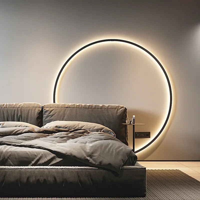 Minimalist LED Circle Background Wall Lamp