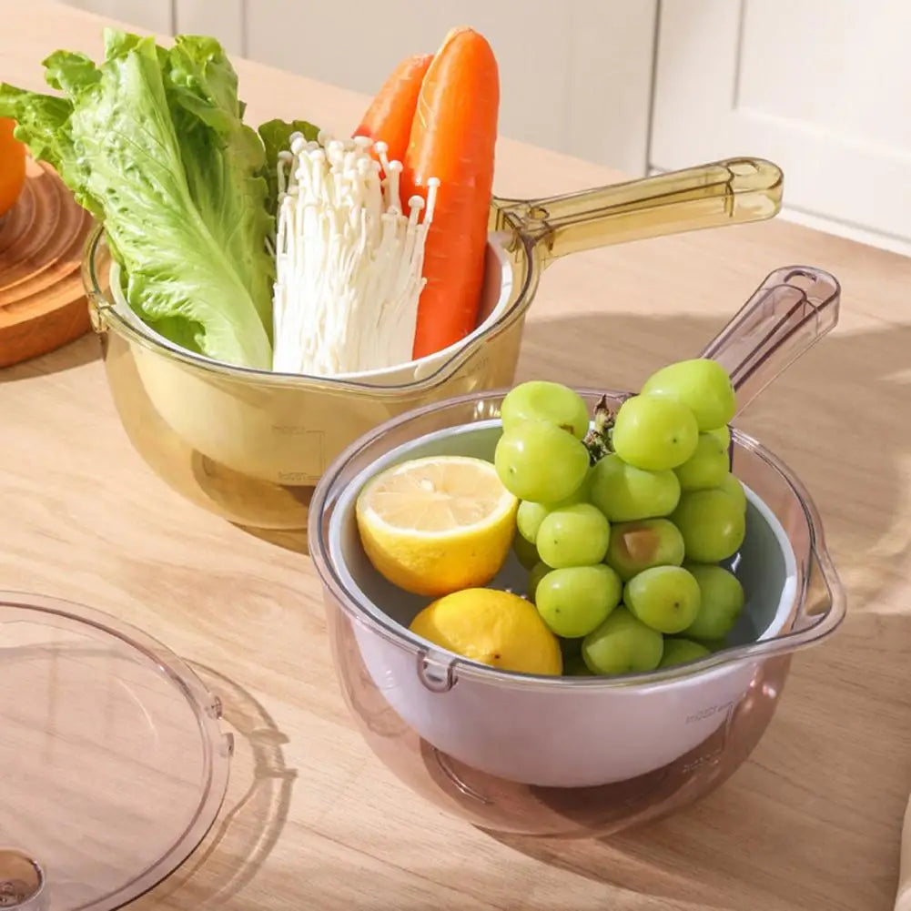Dual-Layer Spinning Vegetable Washing Strainer - Image 5