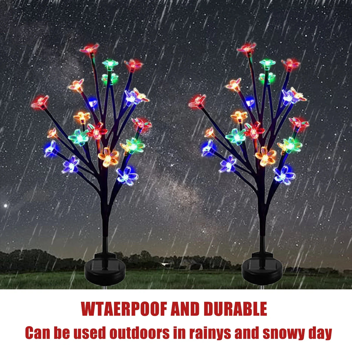 Sakura Tree Solar Flower Pathway Outdoor Lights · Mavigadget