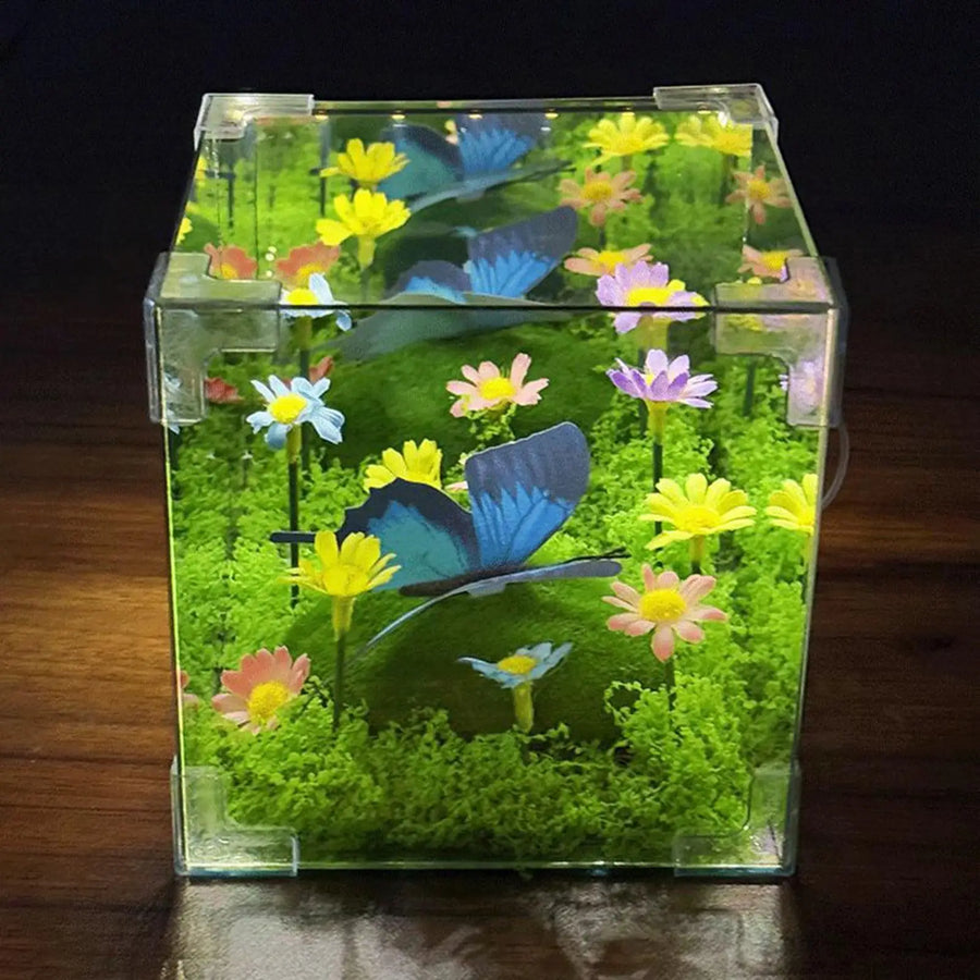 LED Butterfly Garden Cube Night Light Decor - Image 6