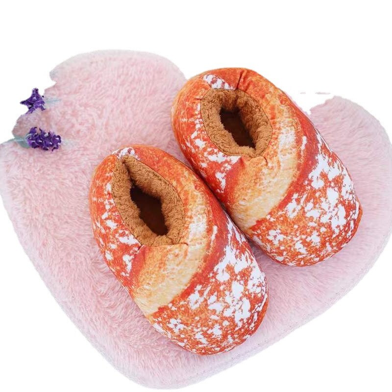 Creative Toast Bread Winter Slippers - Image 8