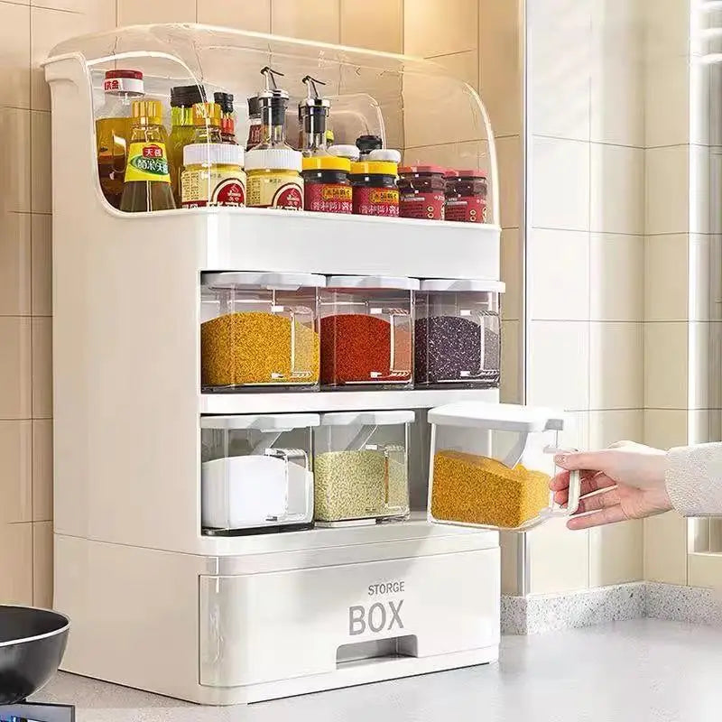 Easy Dispenser Kitchen Spice Organizer Box - Image 5