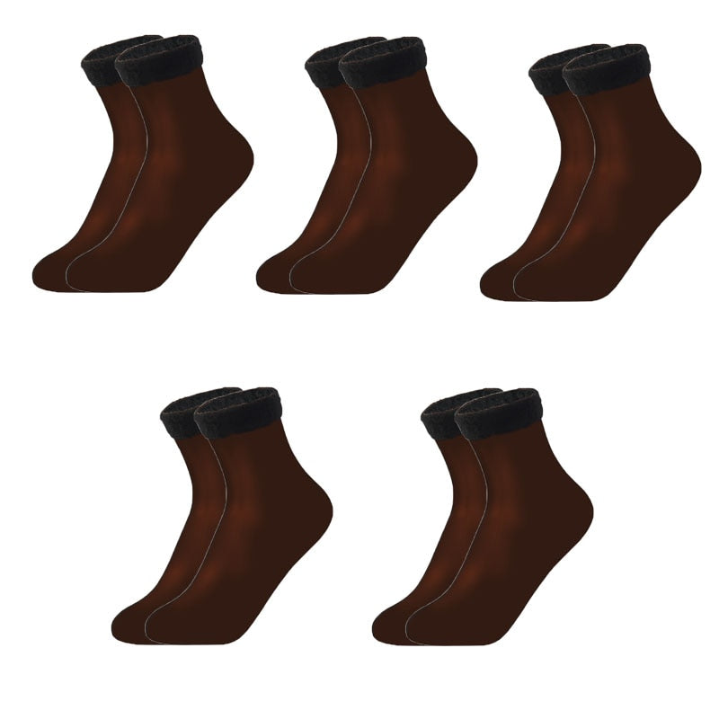 Thermal Touch Winter Warm Solid Thick Socks - Image 17