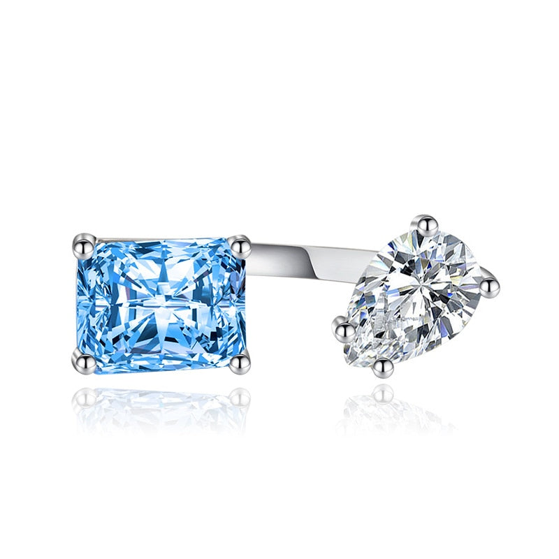 Water Drop Zircon Chic Adjustable Ring - Image 14