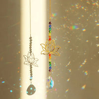 Lotus Crystal Sun Catcher Rainbow Prism - Image 3