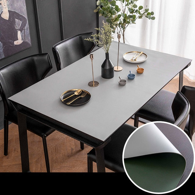 Nordic Minimalist Leather Waterproof Table Protector Mat - Image 9