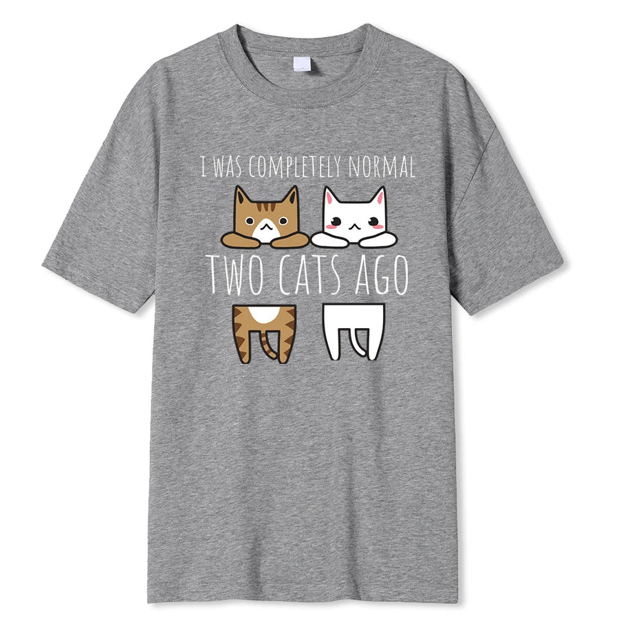 I Was Completely Normal Two Cats Ago Breathable Funny T-Shirt - Image 10