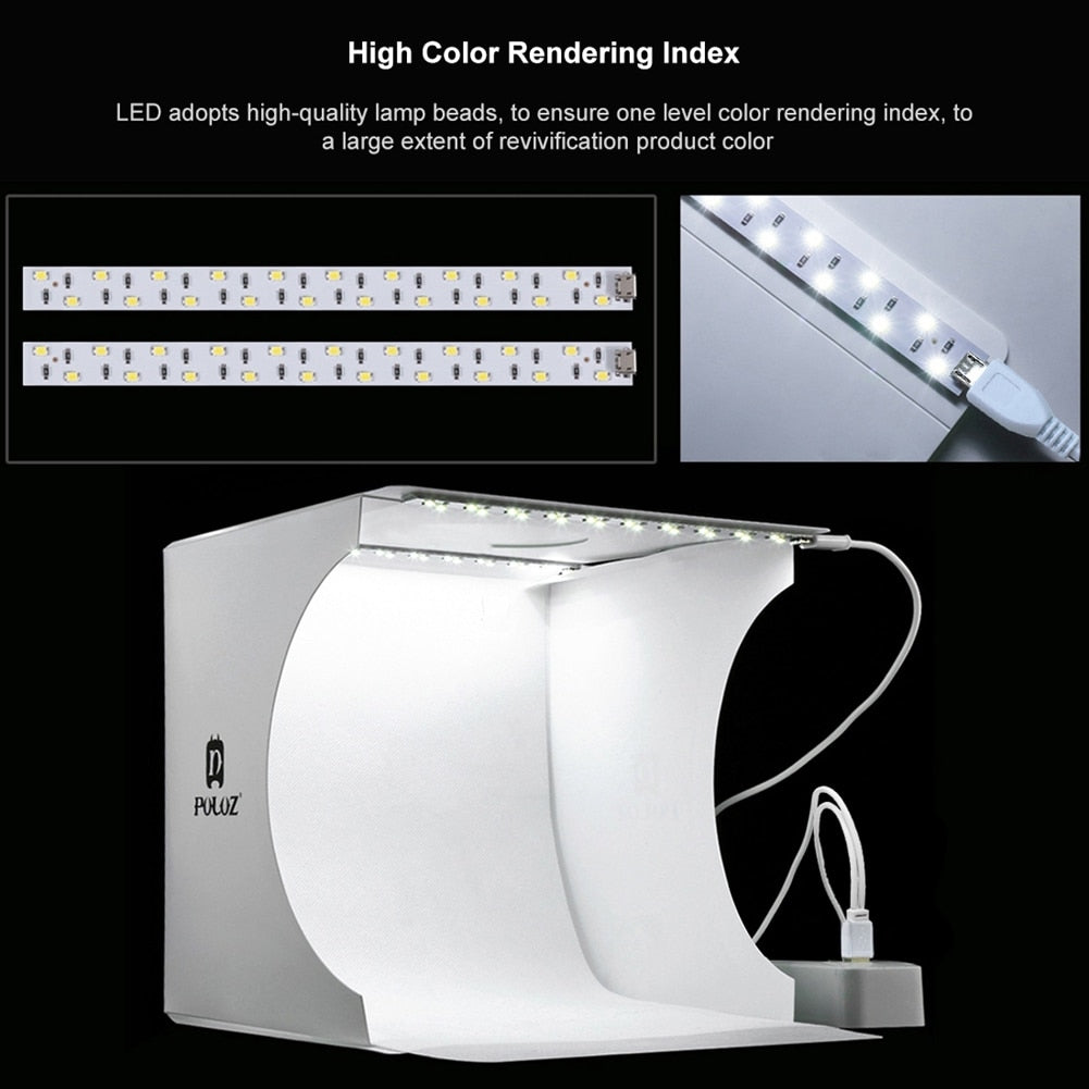 Mini Foldable Led Light Photo Studio Box