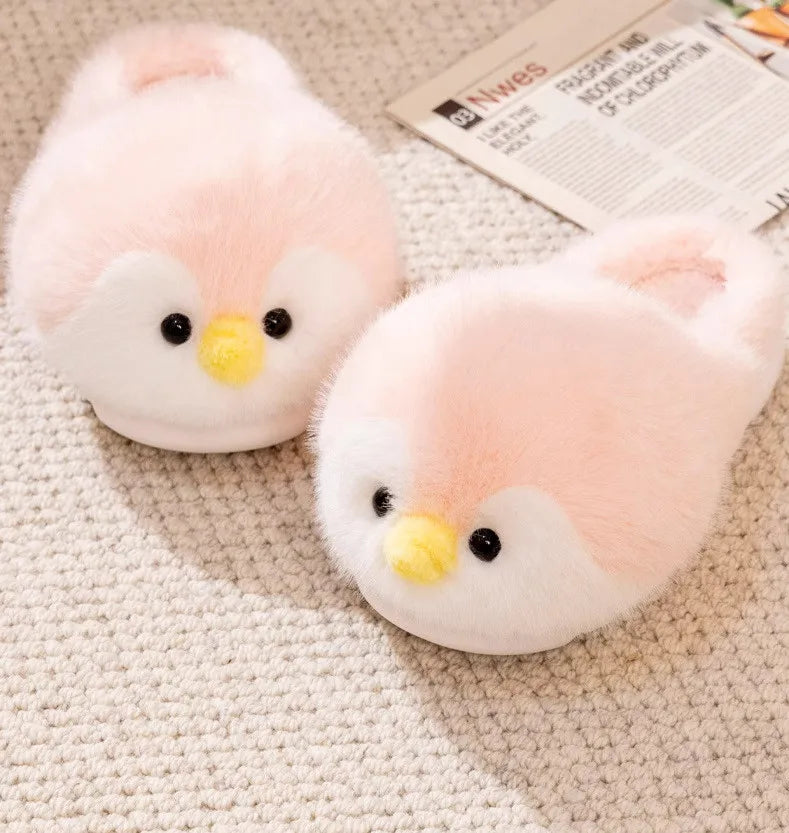 Happy Penguins Plush Comfy Cozy Slippers - Image 11
