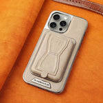 Lux Hold Leather Wallet Stand iPhone Case