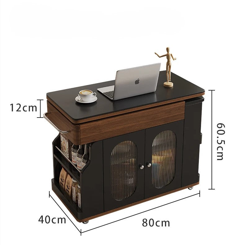 Vintage Style Lift-Top Hidden Storage Coffee Work Table - Image 5