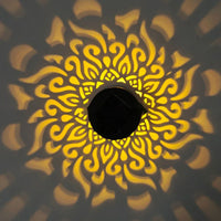 Geometric Pattern Decorative Solar Garden Wall Light - Image 6