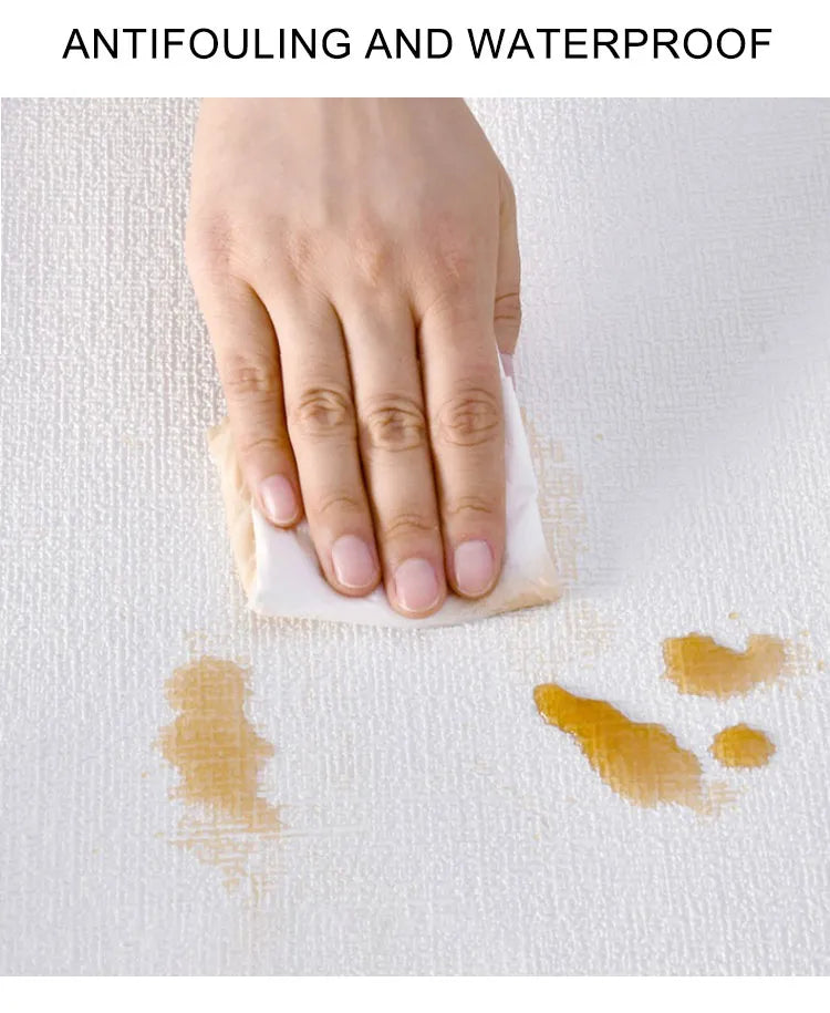 3D Linen Self-Adhesive Waterproof Wall Sticker - Image 3