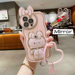 3D BunnyKorean Style Mirror iPhone Case