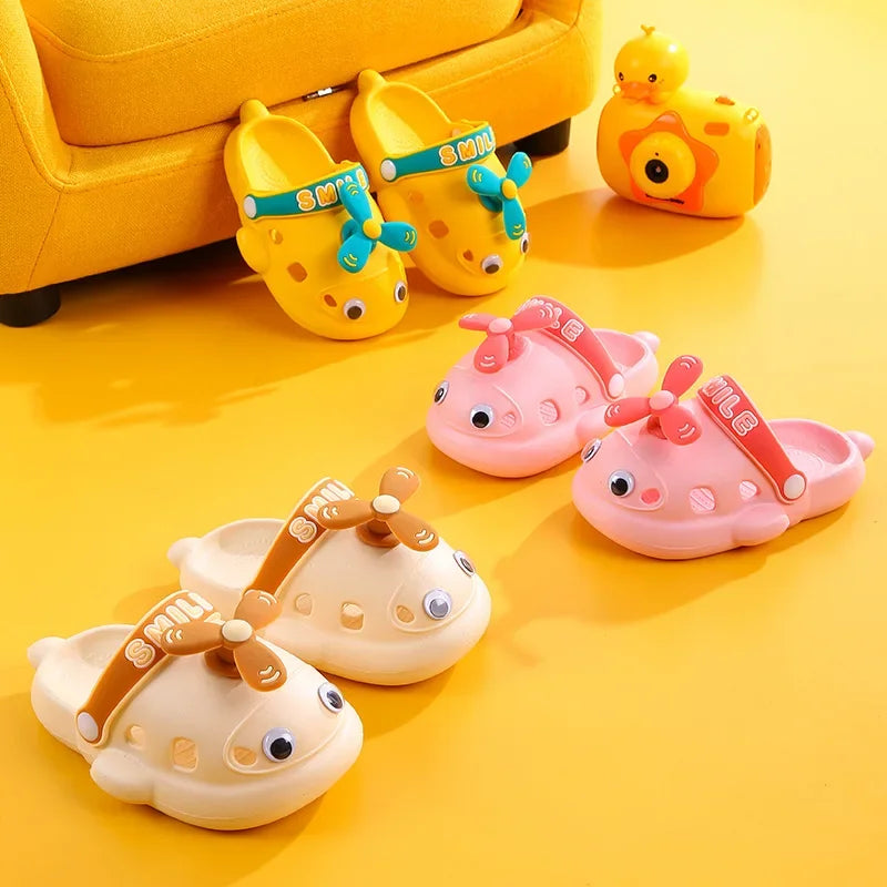 Cute Helicopter Kids Soft Slippers