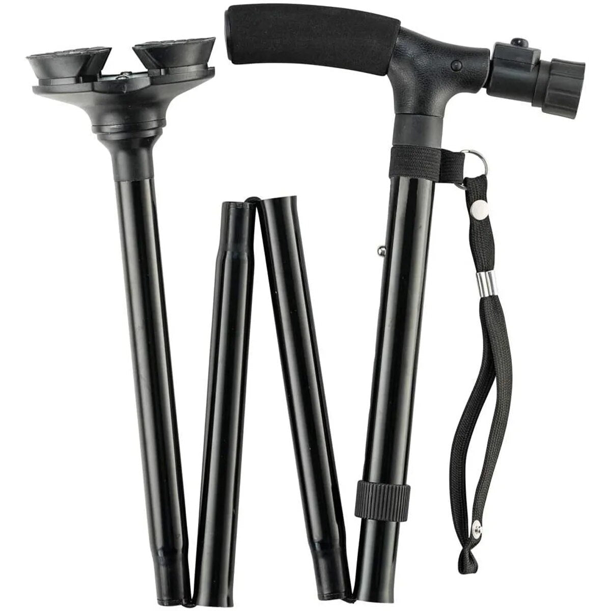 Stable Adjustable LED Light Anti-slip Walking Stick