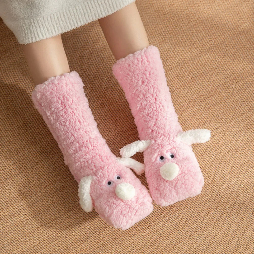 Fluffy Ears Cozy Long Socks - Image 2