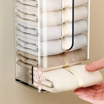 Transparent Multifunctional Wall-Mounted Sock Organizer