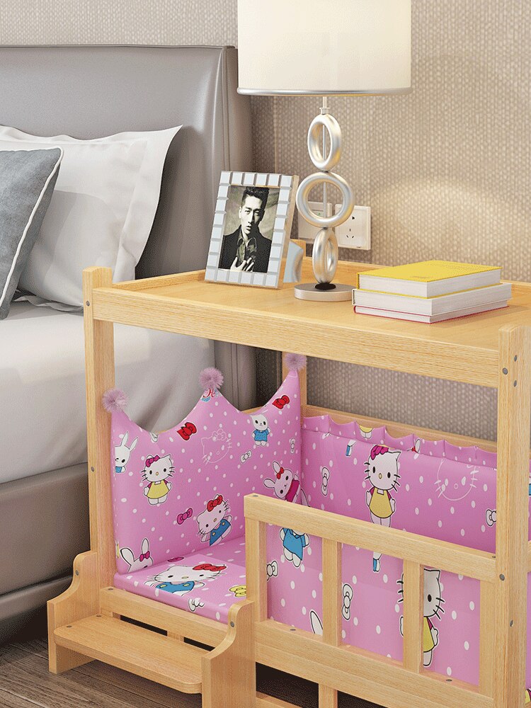Furry Friend Detachable Pet Wooden Table Bed - Image 4
